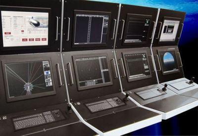 Clavier industriel étanche IP65 - encastrable, rétroéclairé, norme IEC-60945, avec trackball 50mm et pavé numérique - Interface USB - Langue US/QWERTY - Référence KSML106B0001-W-MC1_2