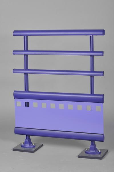 Tôle perforée - garde-corps aluminium avec remplissage 1 ou 2 lisses - teinte RAL au choix_2