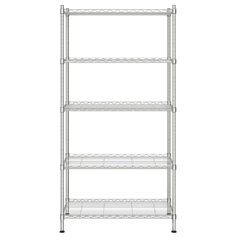 Vidaxl étagère de rangement 5 niveaux 90x35x180 cm chrome 250 kg 324623_2