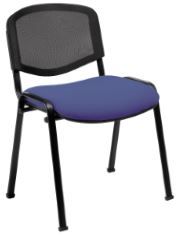 Chaise empilable ISO TISSU résille polypro bois - Buff'hyeres Collectivités_2