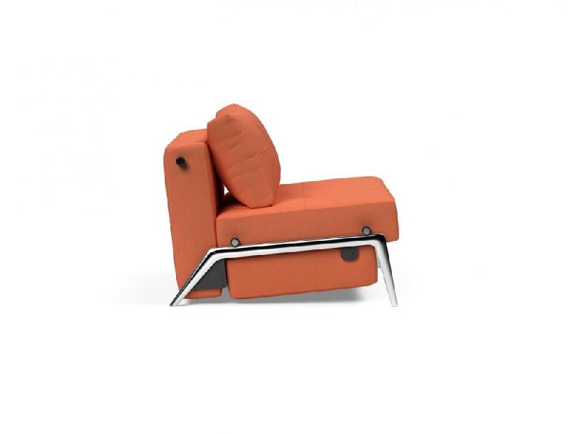 INNOVATION LIVING - Fauteuil design convertible Cubed 02 Alu 200x90cm - Tissu rouille Argus_2