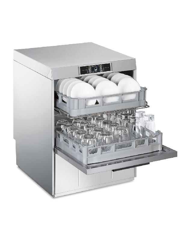 Lave-vaisselle SMEG professionnel double panier 50x50 cm avec pompe de vidange - UD522D_2