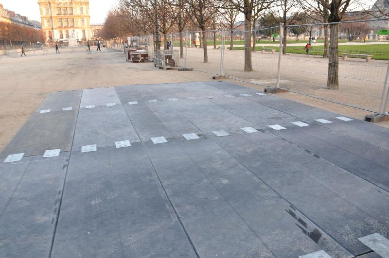 Plaques de roulage plastique  pour chemins d'accès, cheminements piétons et plateformes temporaires - disponible en vente et en location - PLAQ'ECO_2