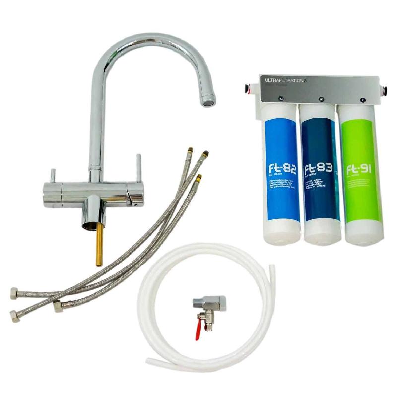 Filtre sous évier trio uf avec mitigeur 3 voies chromé col de cygne_2