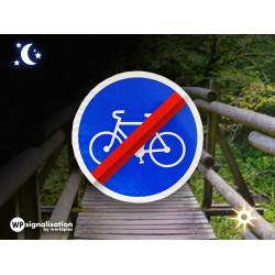 Panneau B40 - Fin de piste cyclable obligatoire - WP Signalisation - Haute durabilité_2