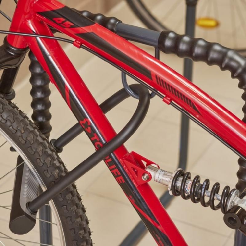 Support vélos gainé tube Ø 25 mm avec gaine de protection - Râtelier 4 vélos indoor_2
