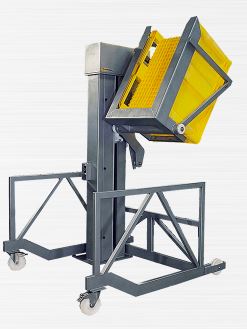 Élévateur videur inox pour caisse palette et coteneur jusqu'a 750kg l75 et l50_2