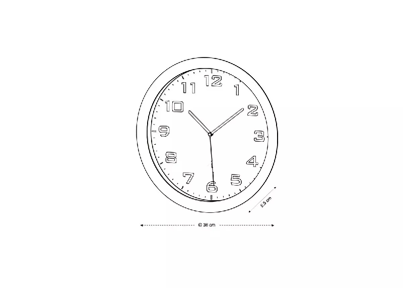Horloge murale silencieuse rouge - Ø38 cm - Mouvement à quartz haute précision - Fabrication RPC_2