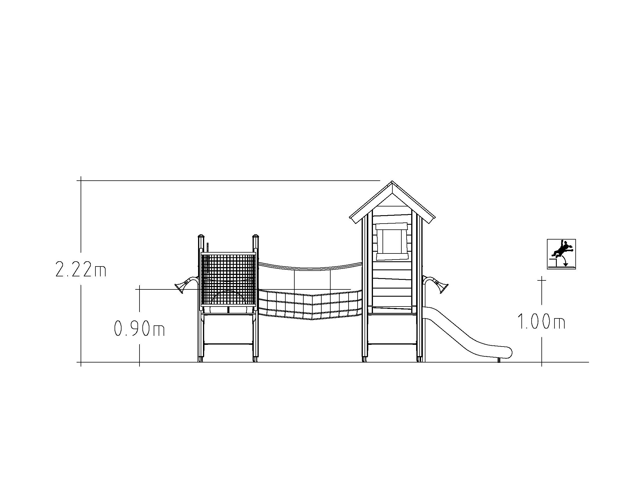Structure multi-jeux Unimini Zambi - Hags - Pour enfants de 3 à 5 ans - Dimensions 4100 x 2450 x 2220 mm_2