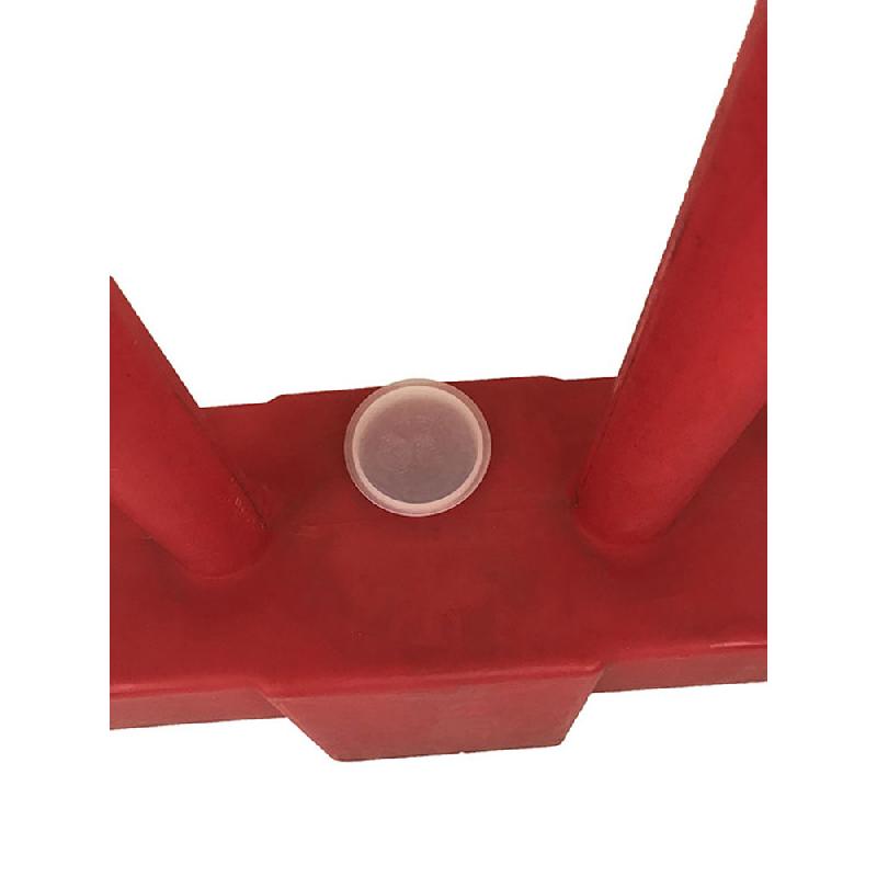 Barrière de sécurité amovible - Lot de 15 - Plast'Up Rotomoulage - Coloris rouge à lester - Longueur 100 cm, Hauteur 100 cm_2