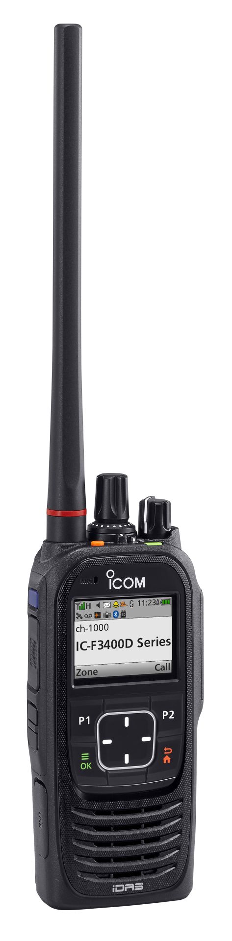 Ic-f3400d - talkie walkie 5W Icom France - 1024 canaux, GPS, PTI, Bluetooth et annonce vocale des canaux_2