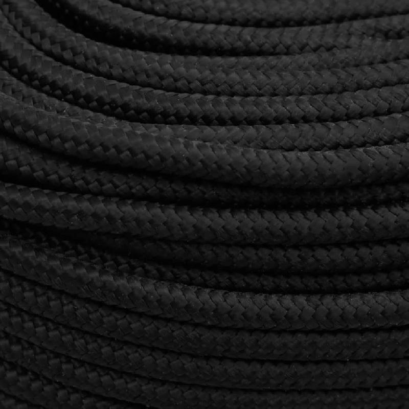 Vidaxl corde de bateau noir complet 6 mm 50 m polypropylène 152497_2