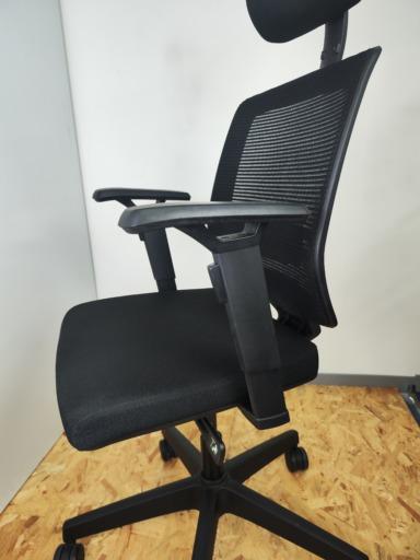 Linea Malice 01 PT - Fauteuil de Bureau Ergonomique avec Têtière Réglable - Occasion - Base en Métal Chromé et Roulettes Souples_2
