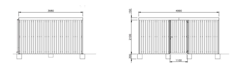 Abri vélo fermé 5-lock-green  / structure en acier / bardage en verre securit_2