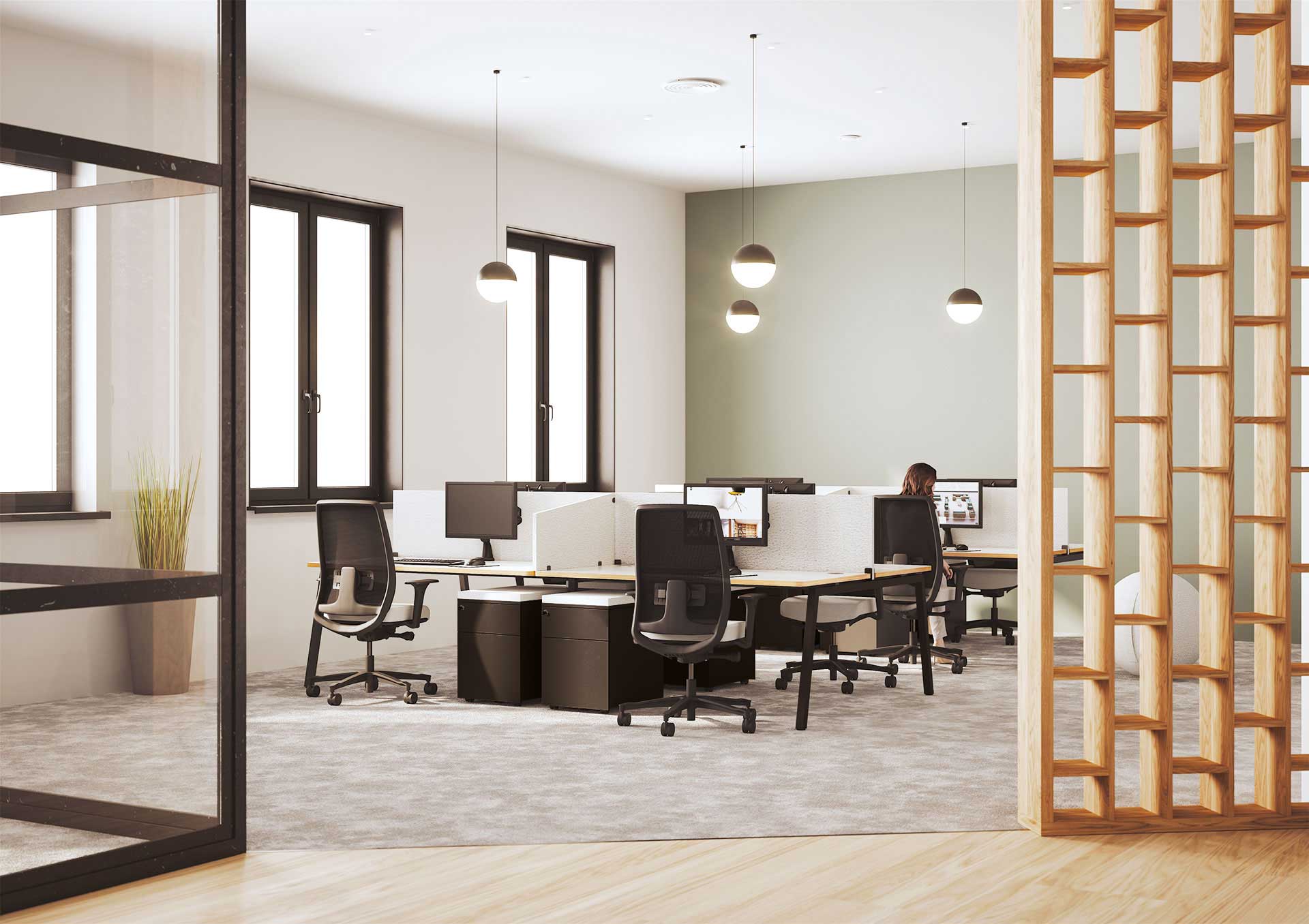 Crédence roulante en bois - 4 tiroirs, 2 niches, plumier inclus - 120x60x57 cm - Bois PEFC, fabrication française_2