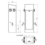 Onix - borne fixe de distribution d'énergie en inox 316L 15/10 - Escaflux_2