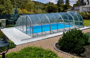 Abri piscine haut Windy / téléscopique / en aluminium et polycarbonate_2