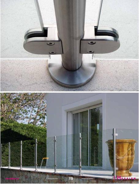 Garde-corps inox avec poteaux carrés ou ronds et remplissage en verre