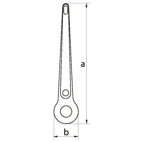 Tendeur à cliquet standard - secteur BTP, industriel, maritime - fer forgé/acier allié, coefficient de sécurité CR mini 3,5_2