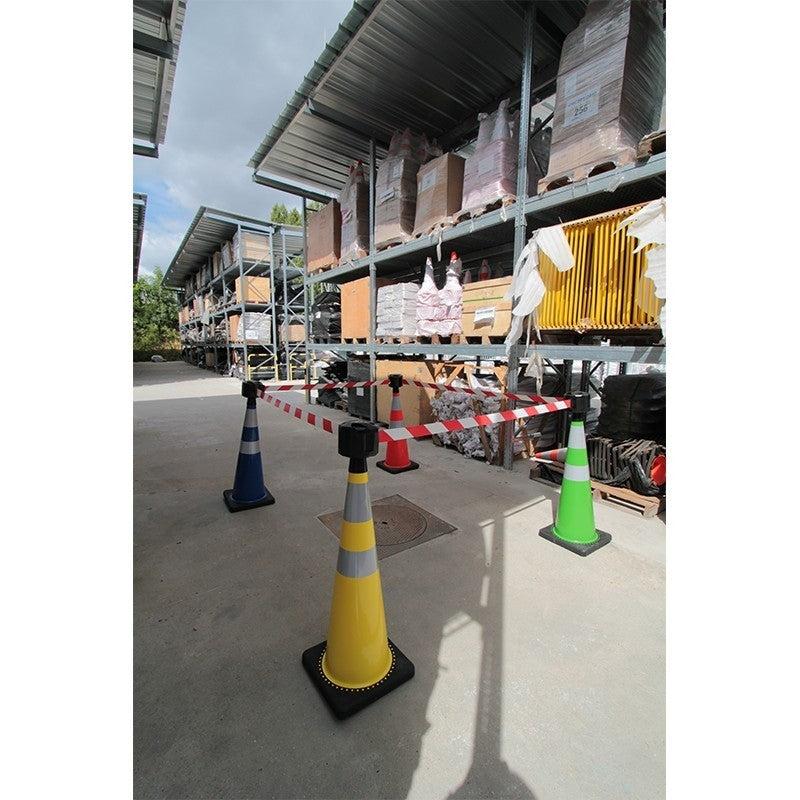 Cône de balisage lesté PVC - 900 / Noir / Jaune_2