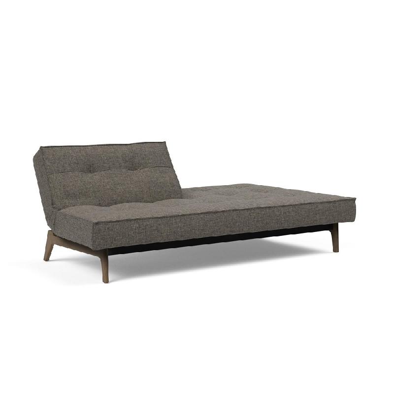 Innovation Living - Canapé convertible Splitback EIK 115x200 cm - Chêne fumé - Tissu Flashtex Dark Grey_2