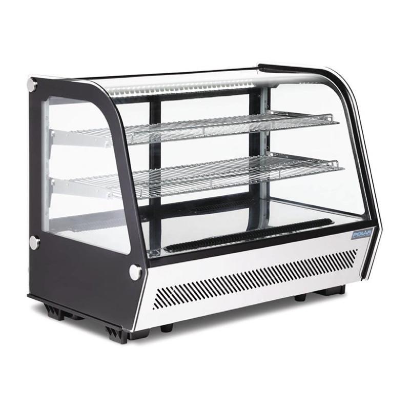Vitrine réfrigérée de comptoir noire Série G 160L | Polar - GP291_2