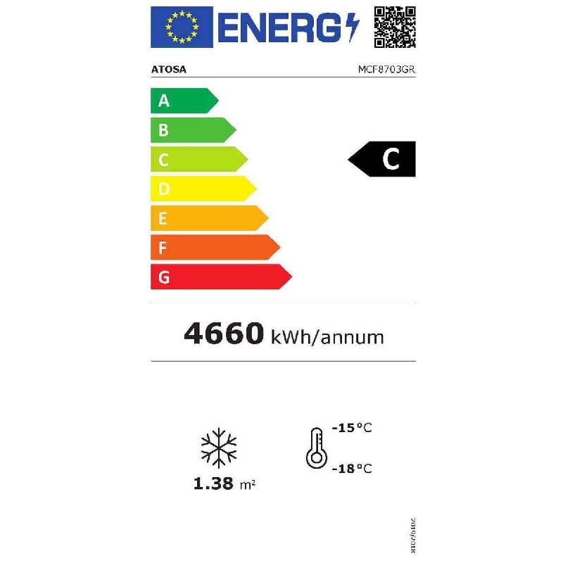 Armoire réfrigérée vitrée négative inox 1300L 2portes Atosa_2