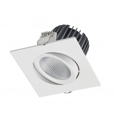 Spot encastré carré orientable Nix IP44 - LED COB 8W 3000K blanc, angle 40°_2