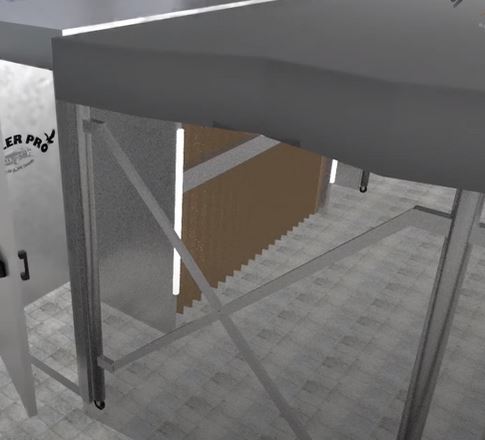 Cabine de peinture rétractable RETRA-FLEX 1 - Dimensions 6000x4100x2200 mm - Sellerpro_2