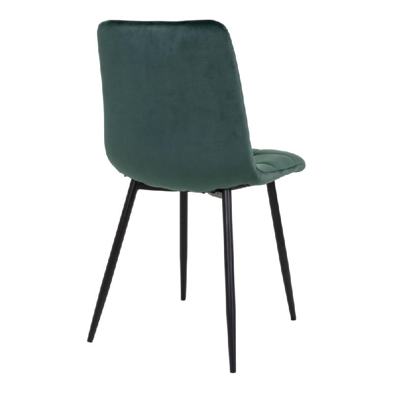 Chaise de restaurant MIDDELFART - velours vert foncé, design élégant et confortable_2