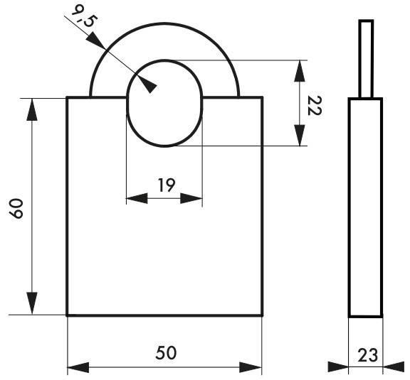Cadenas anti-corrosion Marinox 50 mm - inox brossé - double verrouillage - garanti 10 ans_2