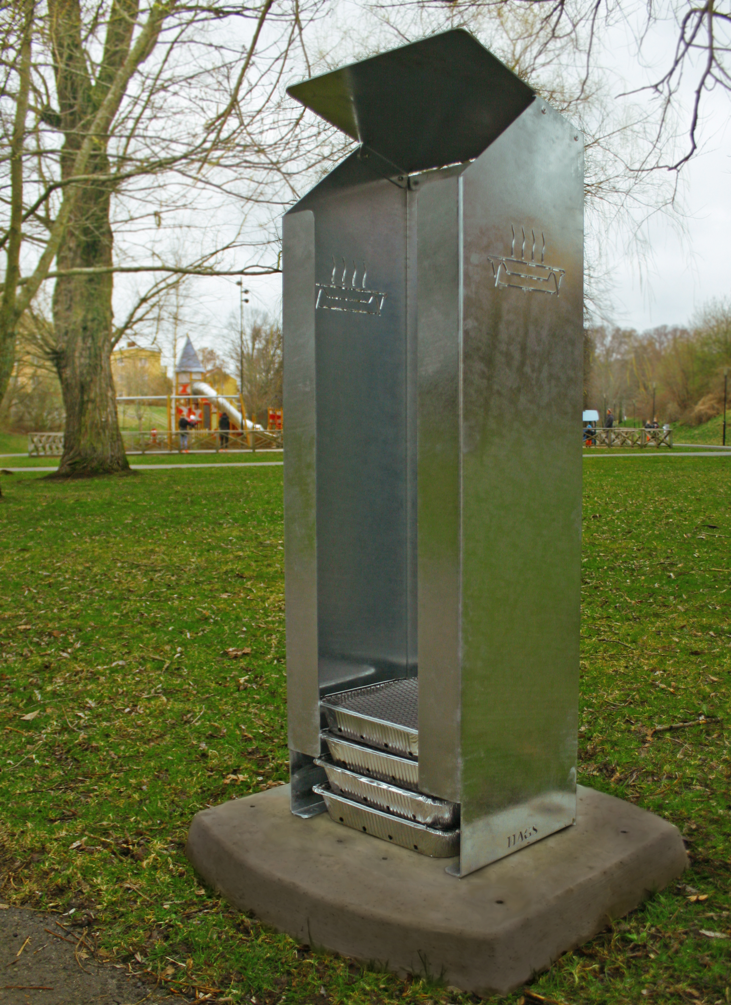 Conteneur à grills jetables galvanisé - volume 0,6 m³ - Hags_2