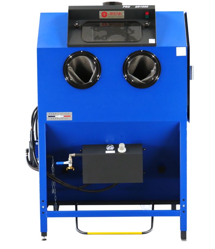 Cabine de sablage à manches avec filtration par cyclone