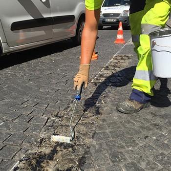 Matériau de réparation à chaud pour chaussée - facile à utiliser
