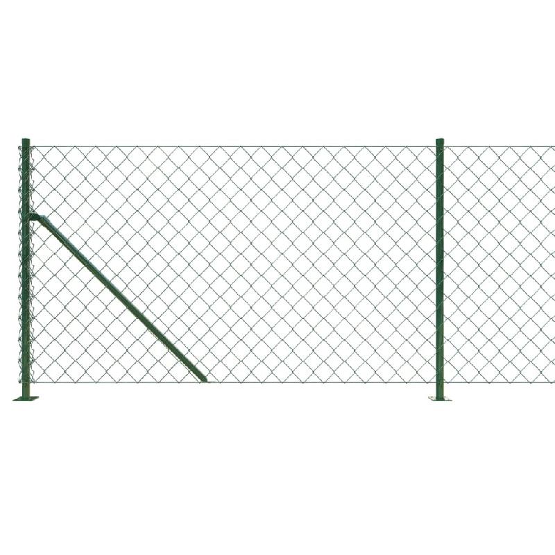 Vidaxl clôture à mailles losangées avec bride vert 0,8x25 m 153944_2