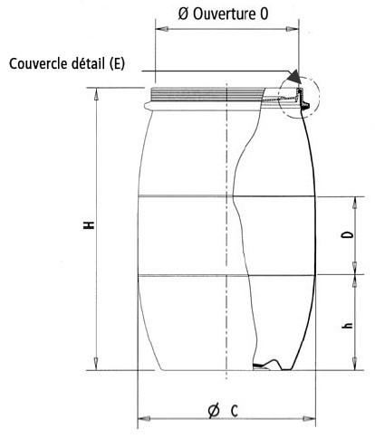 Fût 150L OSNP à ouverture totale - Bleu - Sotralentz_2