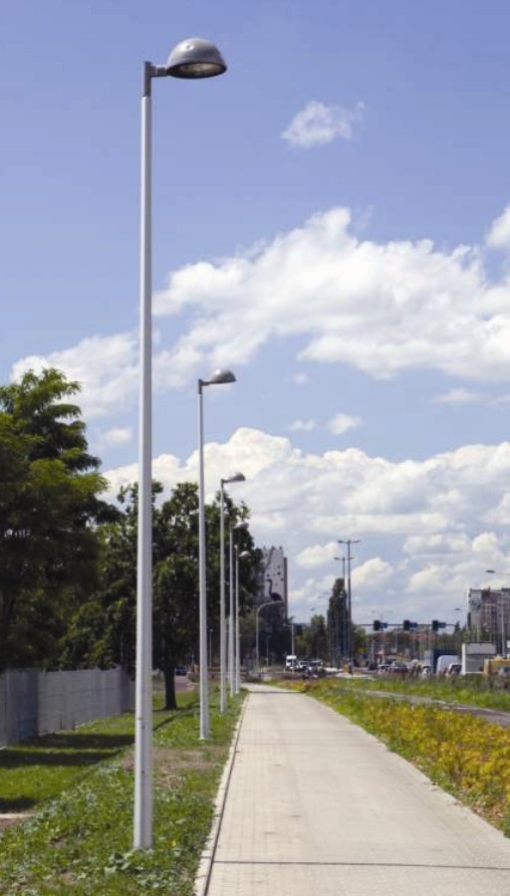 Mât d'éclairage public SAL 60G - aluminium anodisé - hauteur 6 m - diamètre 60 mm - base Ø146 mm_0