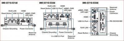 Mini PC industriel fanless - Processeur Intel Atom E3815 1.46GHz, 4G RAM, 32G eMMC, 2xEthernet, 2xCOM, HDMI - Référence: UNO-2271G-E21AE_2