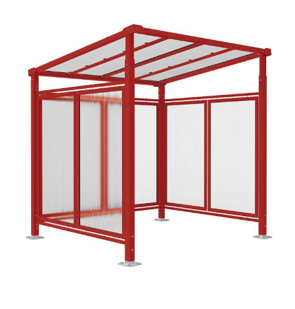 Abri Vélo Milan - Largeur 2500 x Hauteur 2880 x Profondeur 2434 mm - Poteaux et Traverses en Acier - Panneaux Polycarbonate Alvéolaire_2