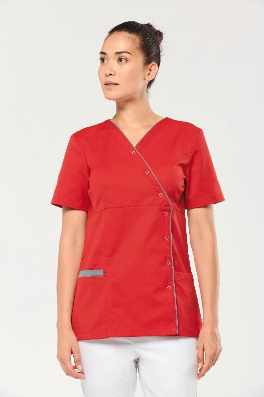 Blouse de travail femme en polycoton - Boutons-pression - Réf: WK506_2
