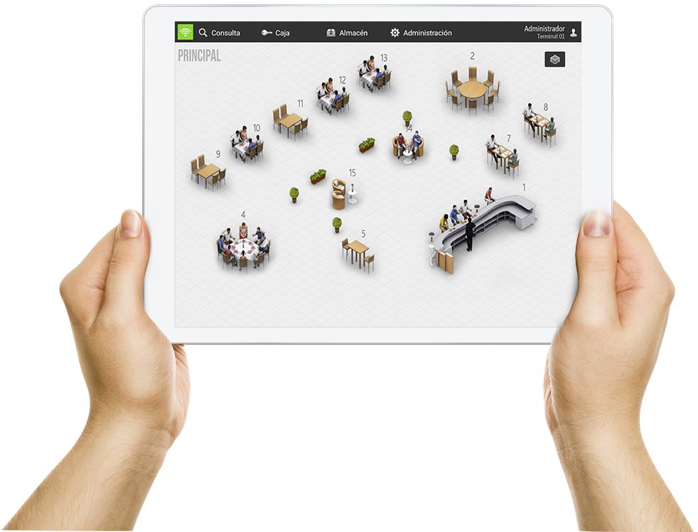 Caisse enregistreuse tactile mobile - gestion intuitive des tables pour restaurants_0