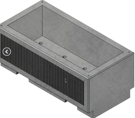 Équipement pour jardinières en béton avec moule en métal