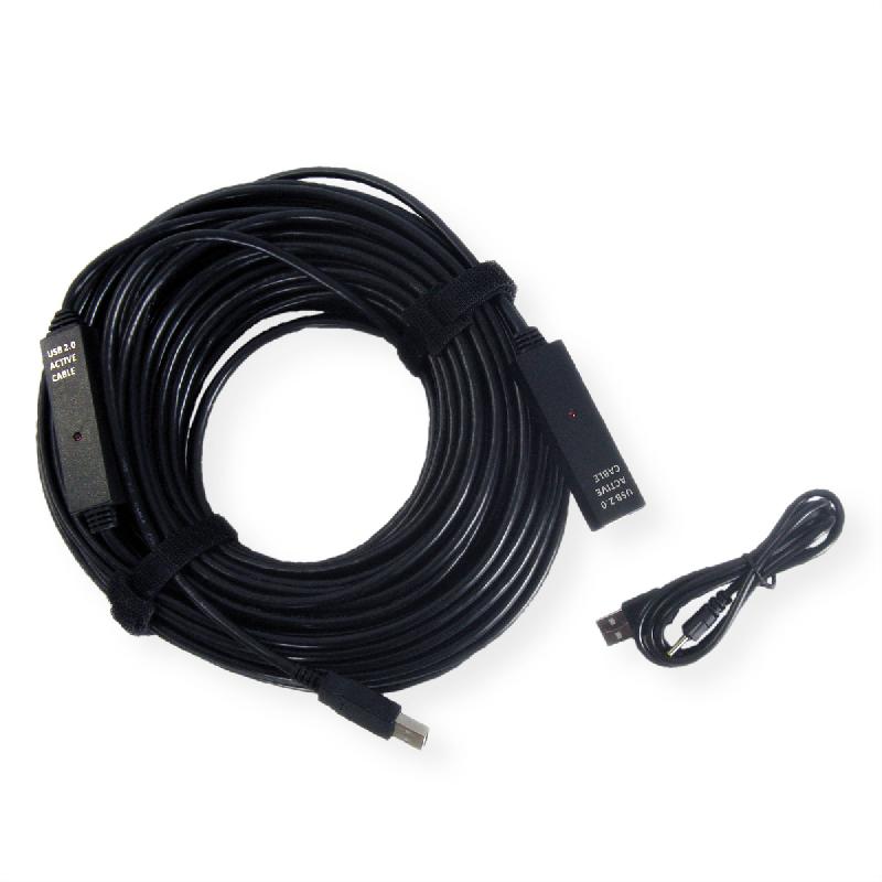 VALUE Prolongation active USB 2.0 avec Repeater, noir, 30 m_2