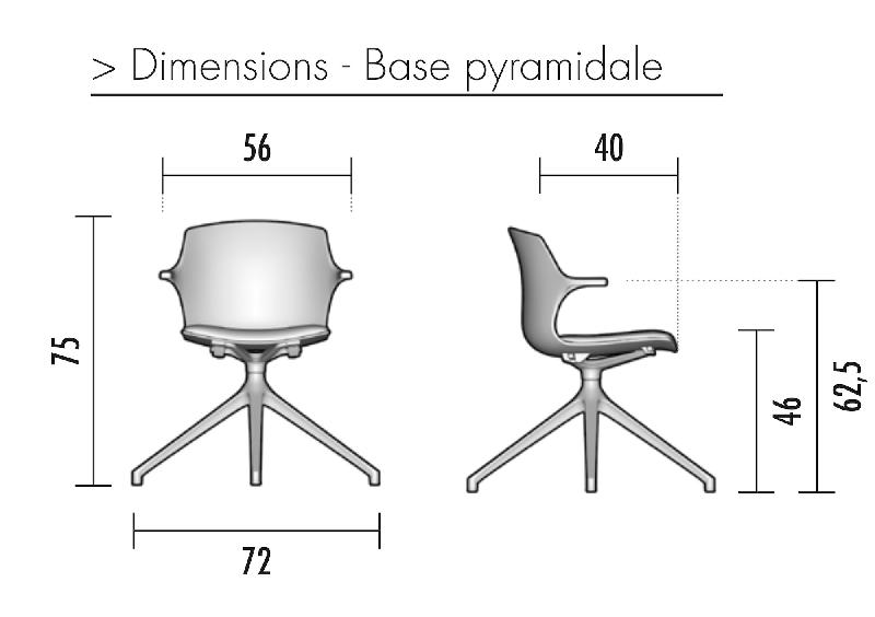 Chaise de conférence Frill - Mobel Linea. - Vert_2