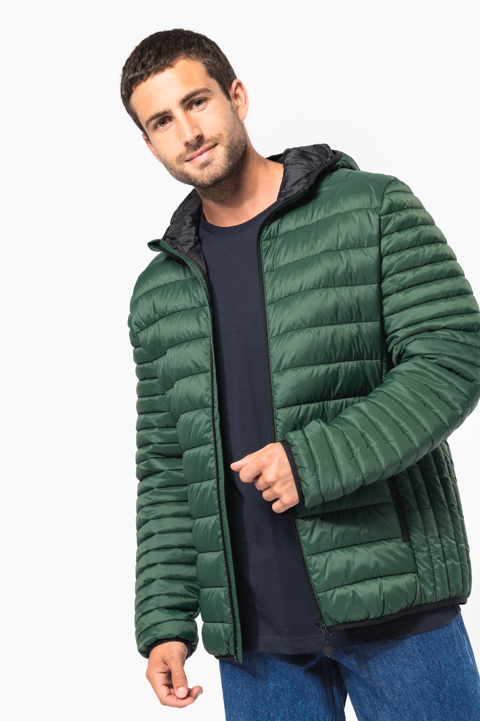 Doudoune légère avec capuche pour homme - Réf: K6110 - Chaude, ultralégère et compressible_2