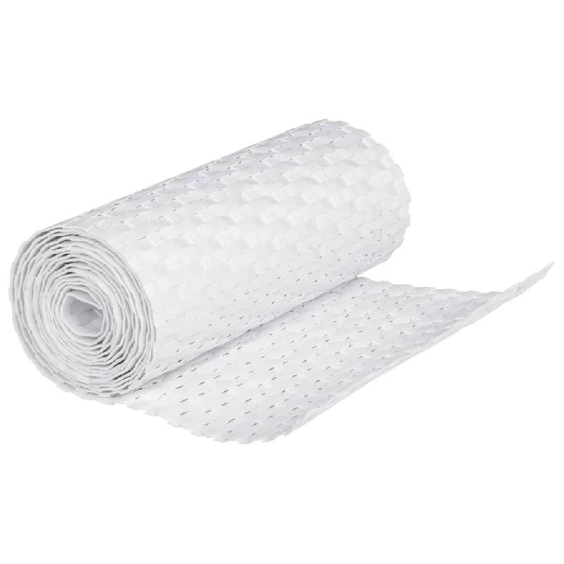 Vidaxl paravents de balcon 10 pcs blanc 255x19 cm résine tressée 156313_2