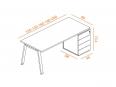 Bureau individuel KELSO sur caisson - Atra_2