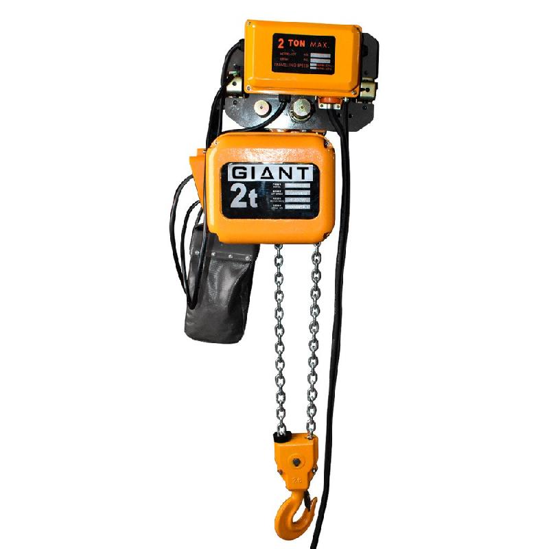 Palan électrique mobile à chaîne avec chariot TOR HHBDII 01-01T - 1T, 6m, 380V_2