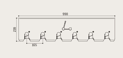 Support mural pour trottinettes 6 places - acier galvanisé - 8204740_2
