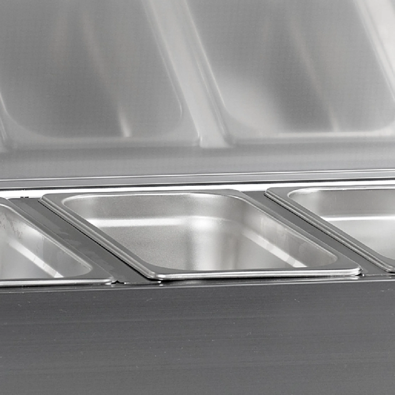 Vitrine réfrigérée GN1/3 VK38-180 S/S LID L1800mm 16525 TEFCOLD_2